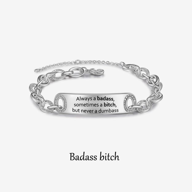 Badass Bitch Large Chain Bracelet