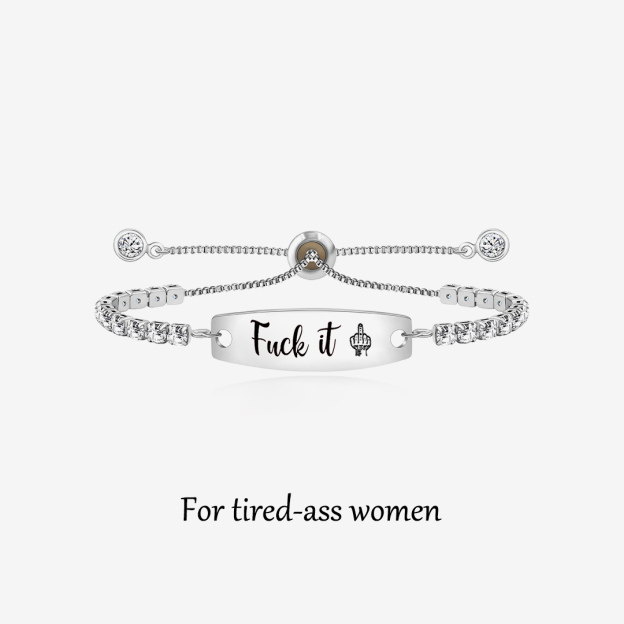 Fuck It Engraved Tennis Bracelet