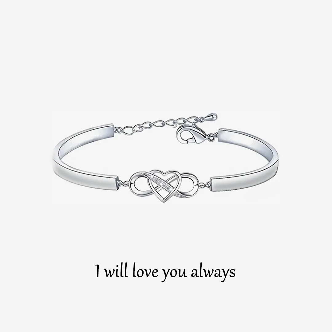 For Bonus Daughter - Always keep me in your heart Infinity Bracelet