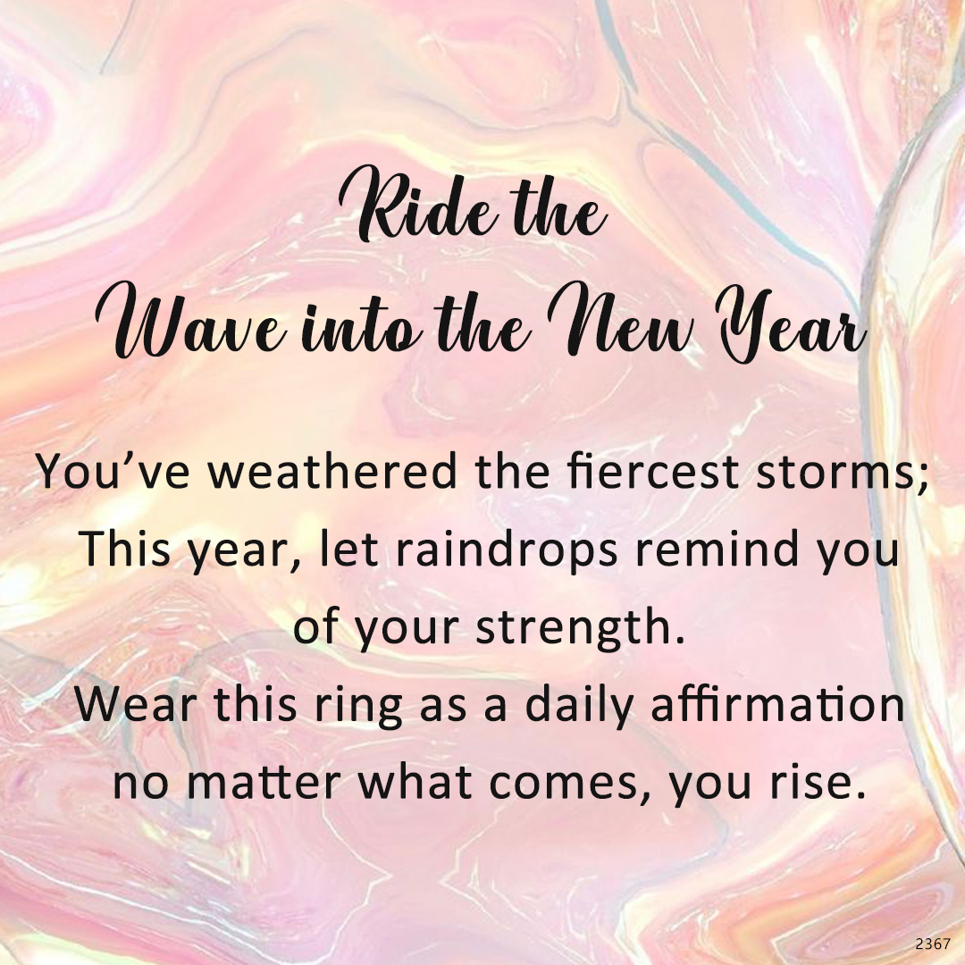 For Self - S925 Ride the Wave Raindrop Ring
