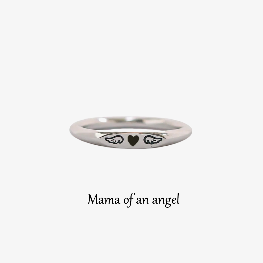 For Memorial - Mama of An Angel Thin Ring