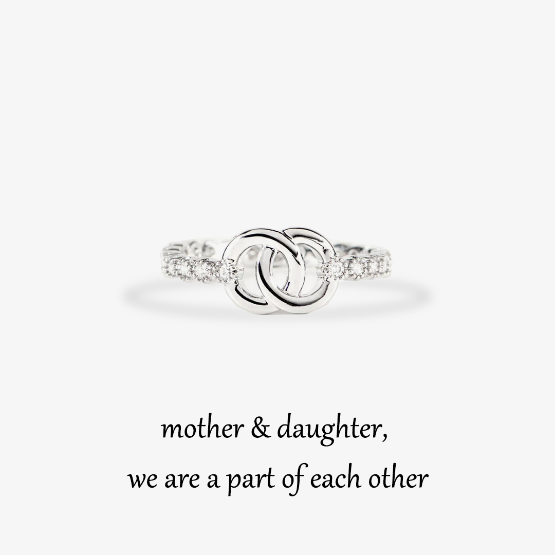 S925 Mother & Daughter interlocking ring