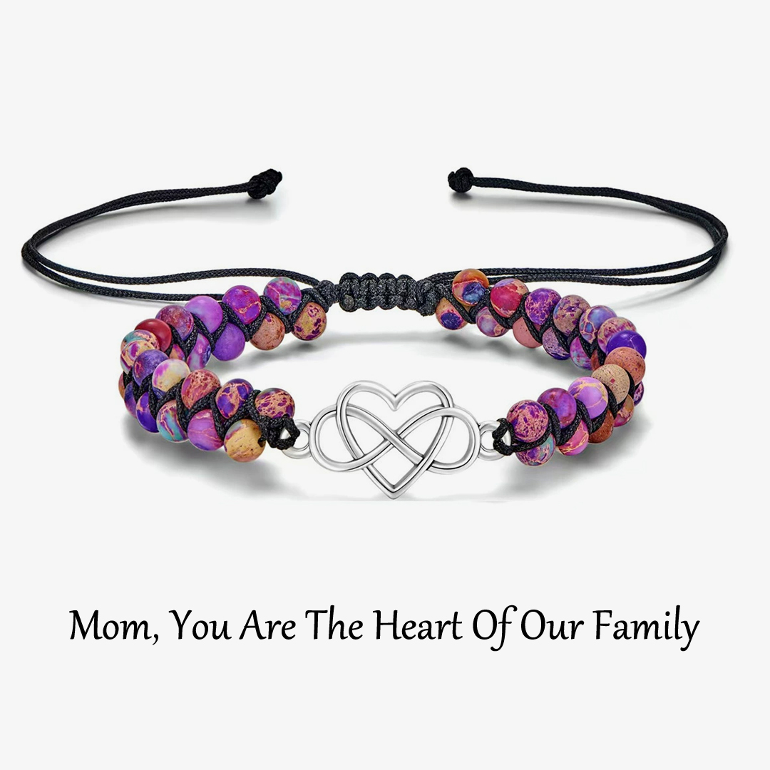 For Mother- You are heart of the family Beads Bracelet
