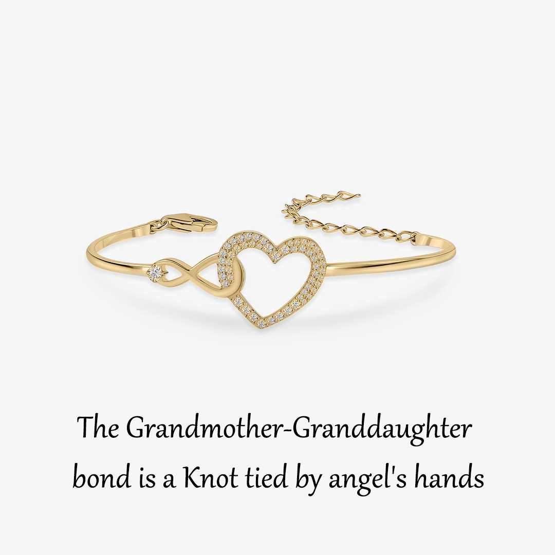 For Granddaughter- The Grandmother-Granddaughter bond is a Knot tied Infinite Heart Bracelet