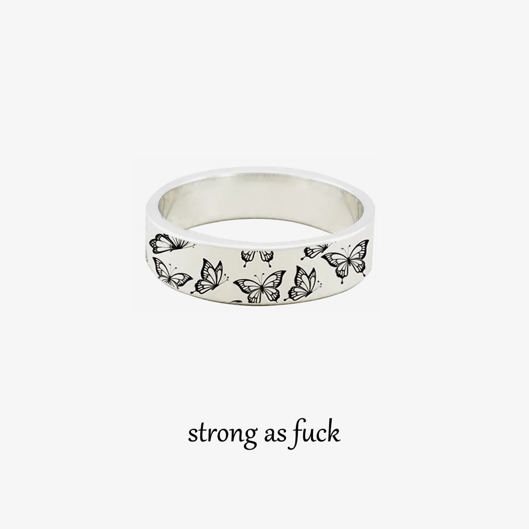 Butterfly stands for rebirth Ring