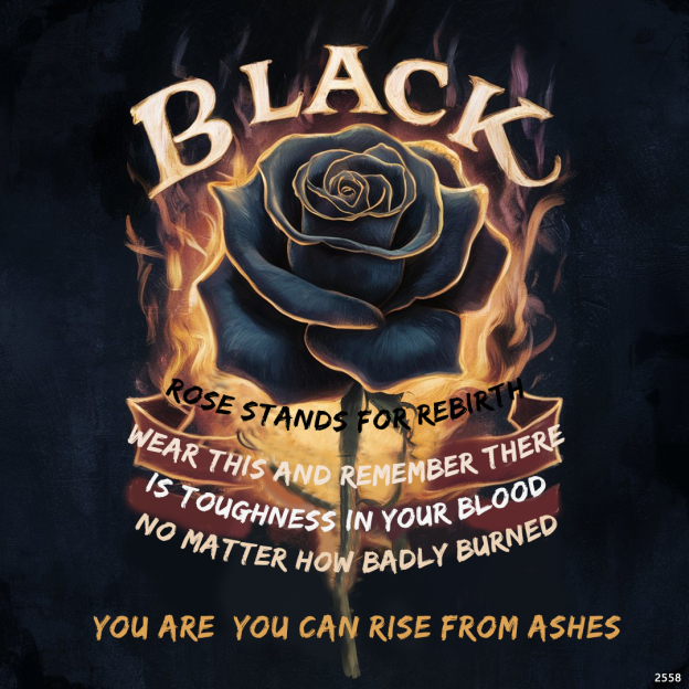 Rise from ashes Black Rose Ring