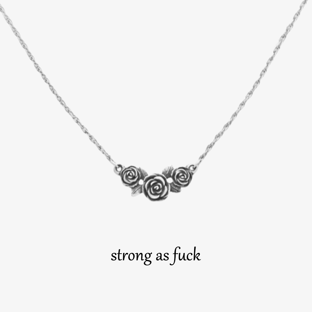 Black rose stands for survival Elegant Necklace