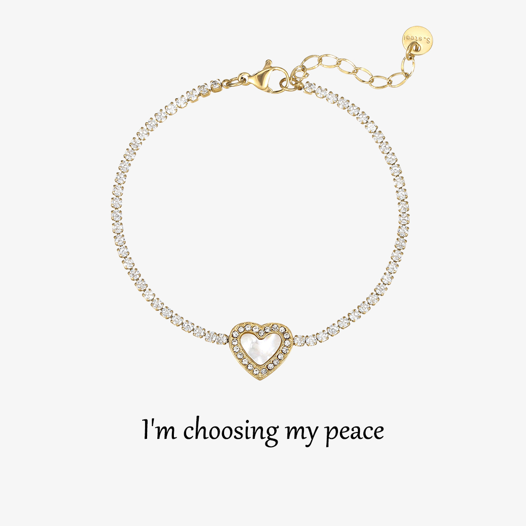Glaze Heart Tennis Bracelet