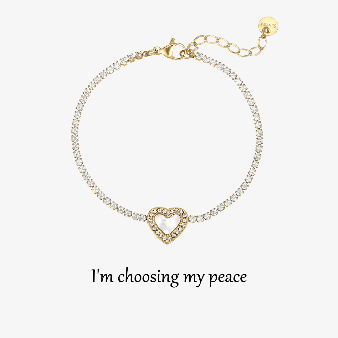 Glaze Heart Tennis Bracelet