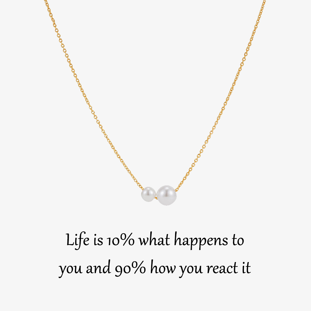 Simple Pearl Drop Single Charm Pendant Necklace