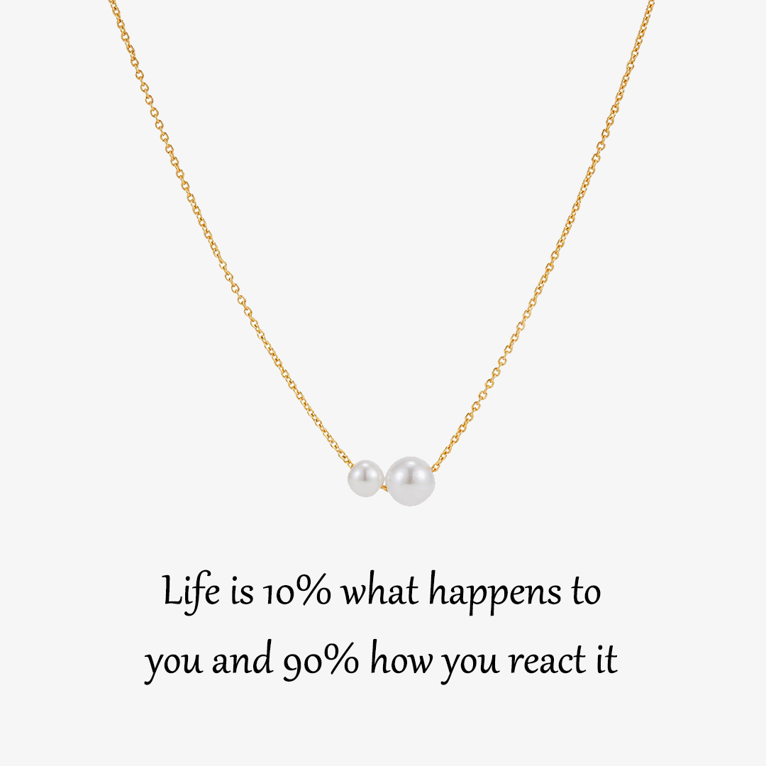 Simple Pearl Drop Single Charm Pendant Necklace