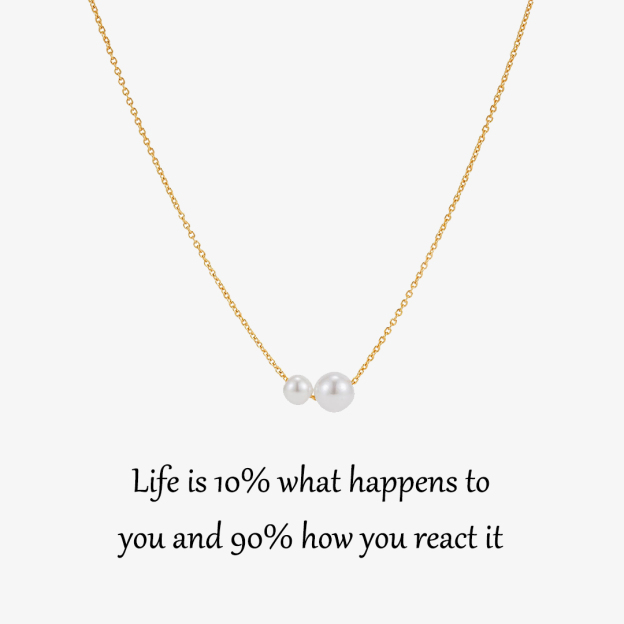 Simple Pearl Drop Single Charm Pendant Necklace