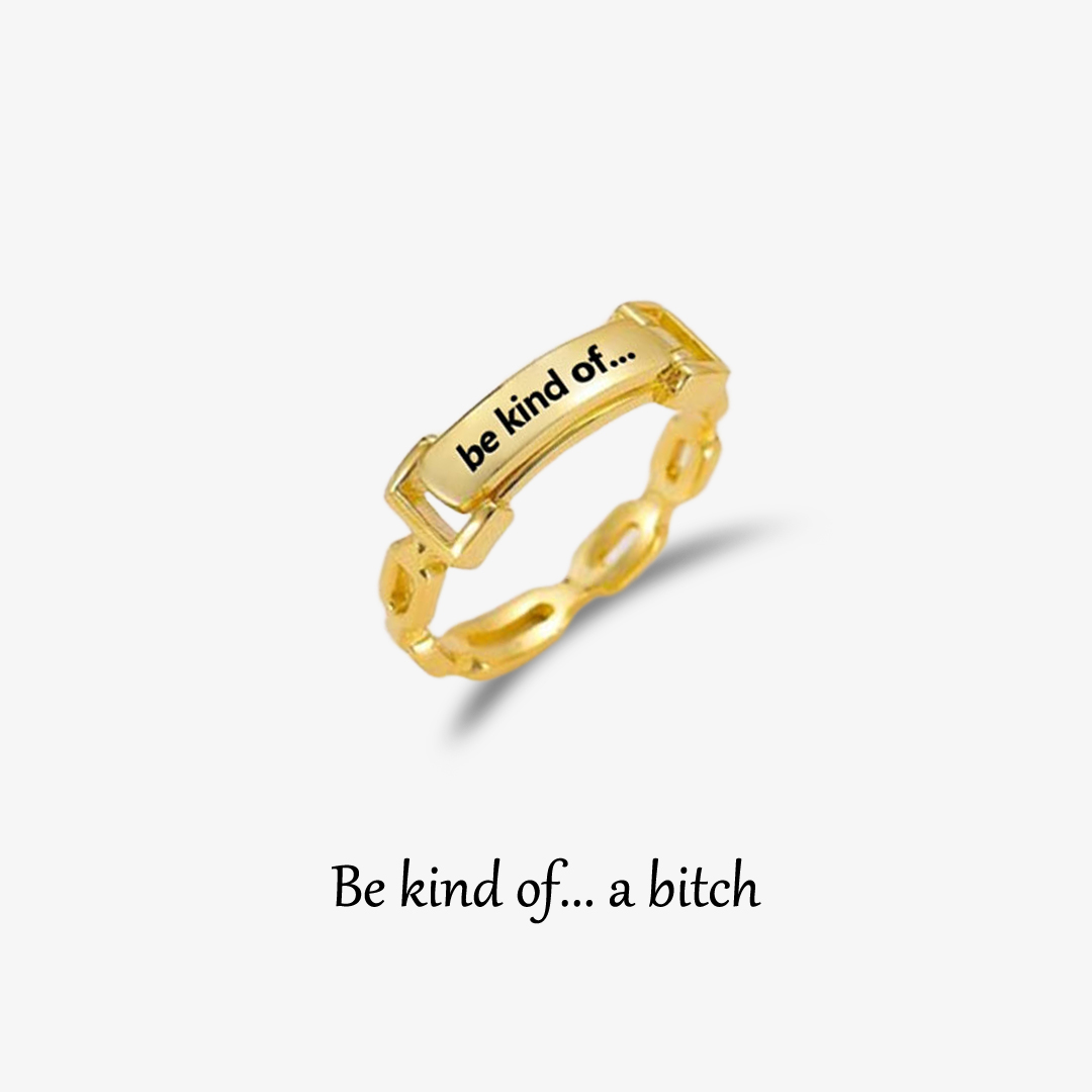 Creative Custom Letters Chain Engraved Ring