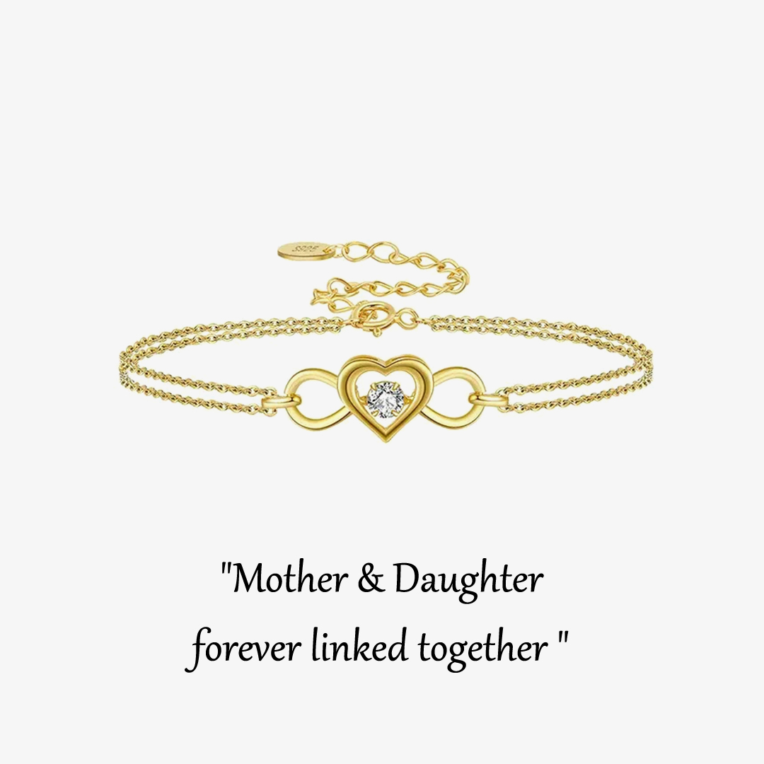 For Mother & Daughter-Heart Double Chain Bracelet