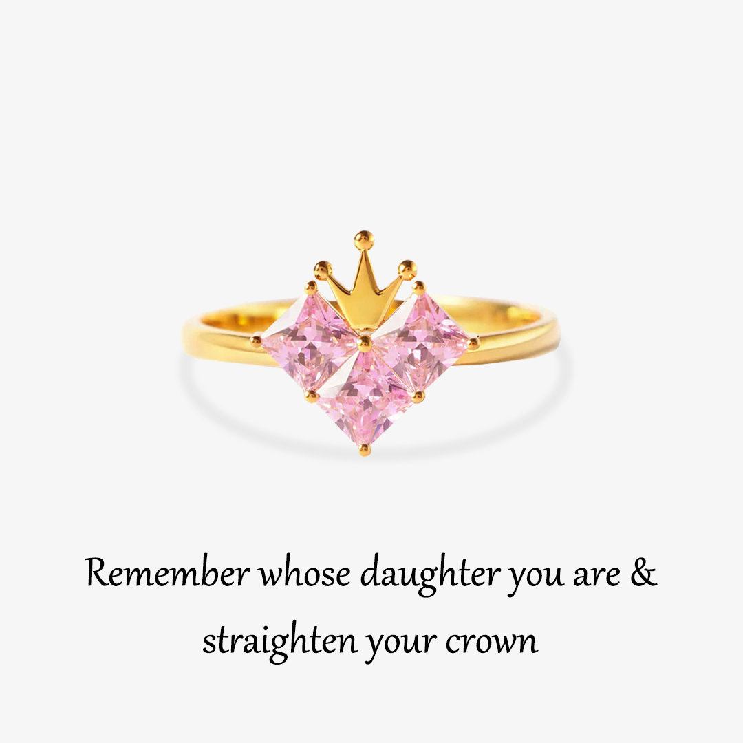 For Daughter-Brave Heart Crown Ring