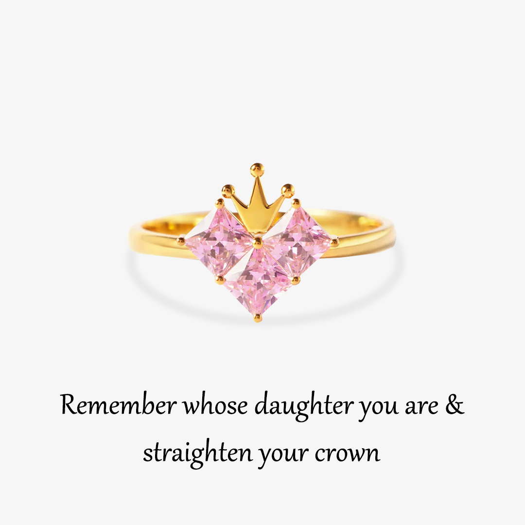 For Daughter-Brave Heart Crown Ring
