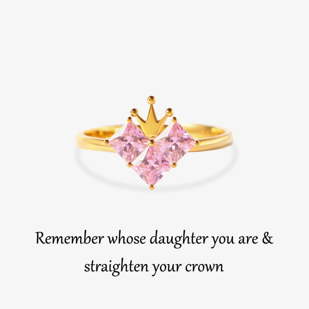 For Daughter-Brave Heart Crown Ring