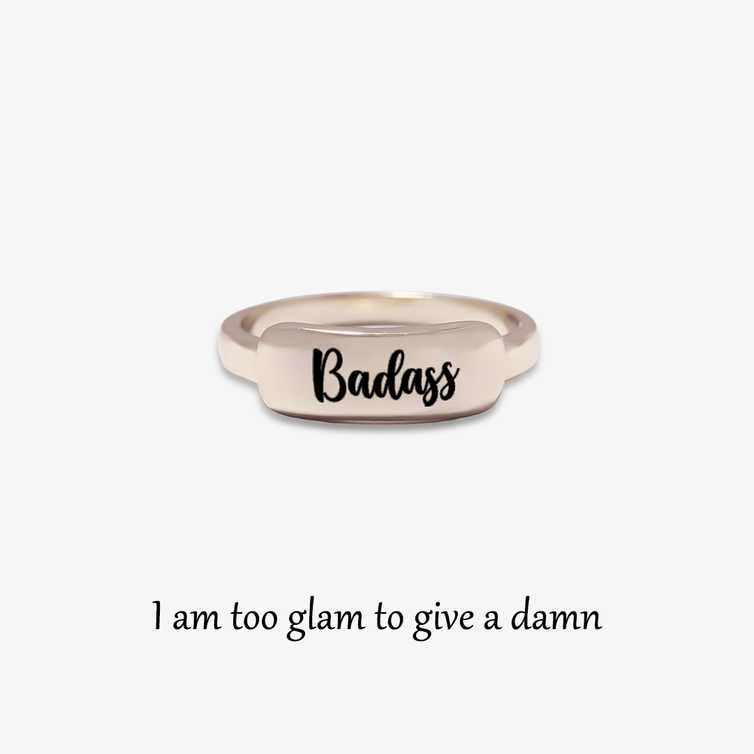 For Self-Badass Dainty Bar Ring