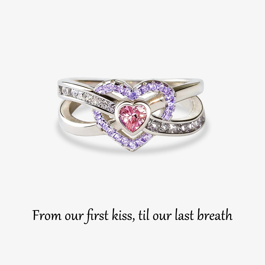 For Love - S925 I Love You Until Infinity Runs Out Custom Infinite Love Cubic Zirconia Ring
