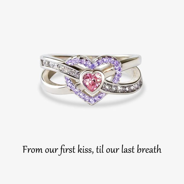 For Love - S925 I Love You Until Infinity Runs Out Custom Infinite Love Cubic Zirconia Ring