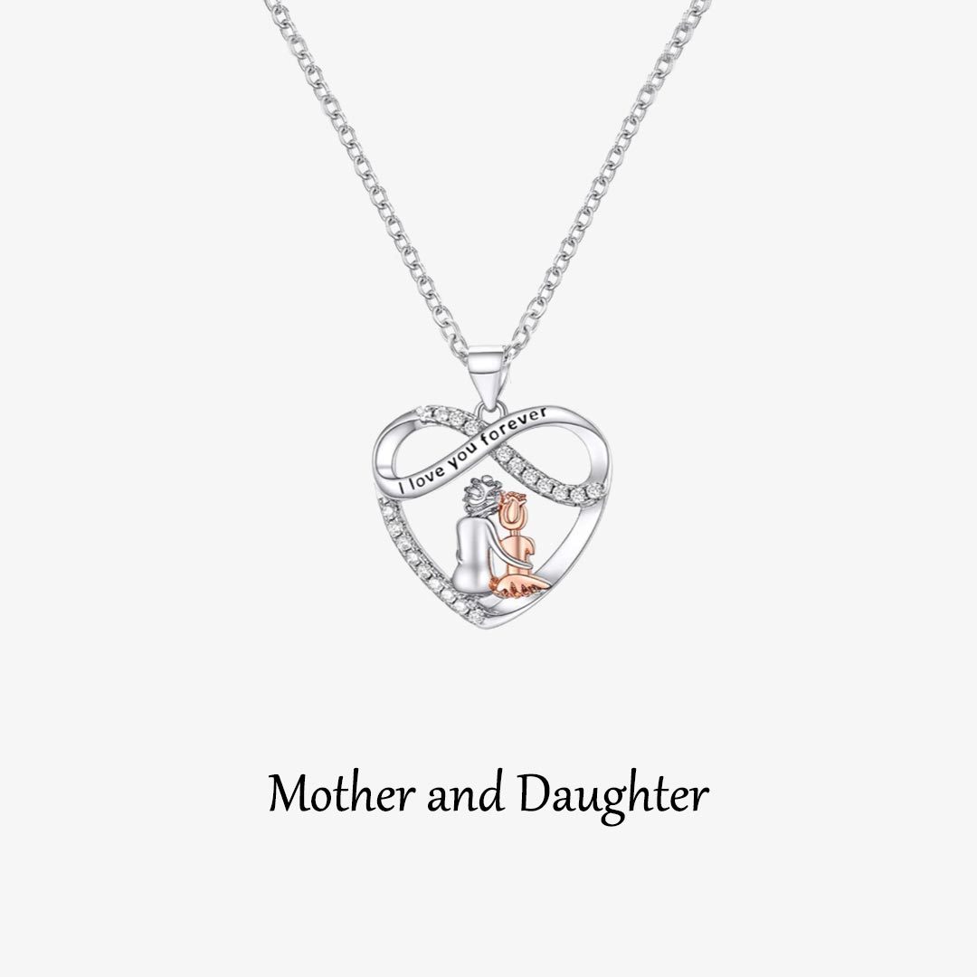 For Mother and Daughter - S925 Infinity Heart Necklace