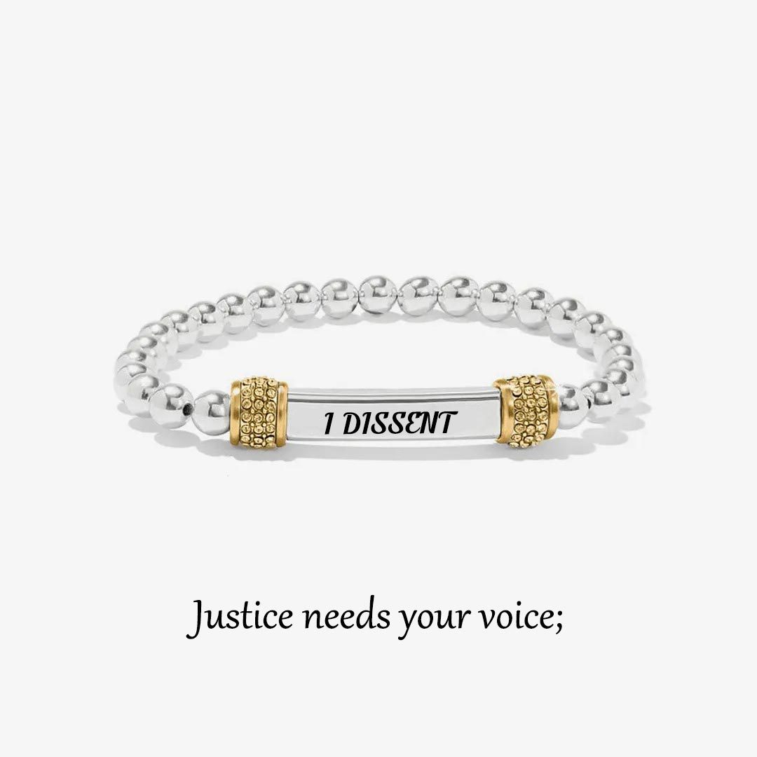 Justice needs your voice,not your silence Bead Bracelet