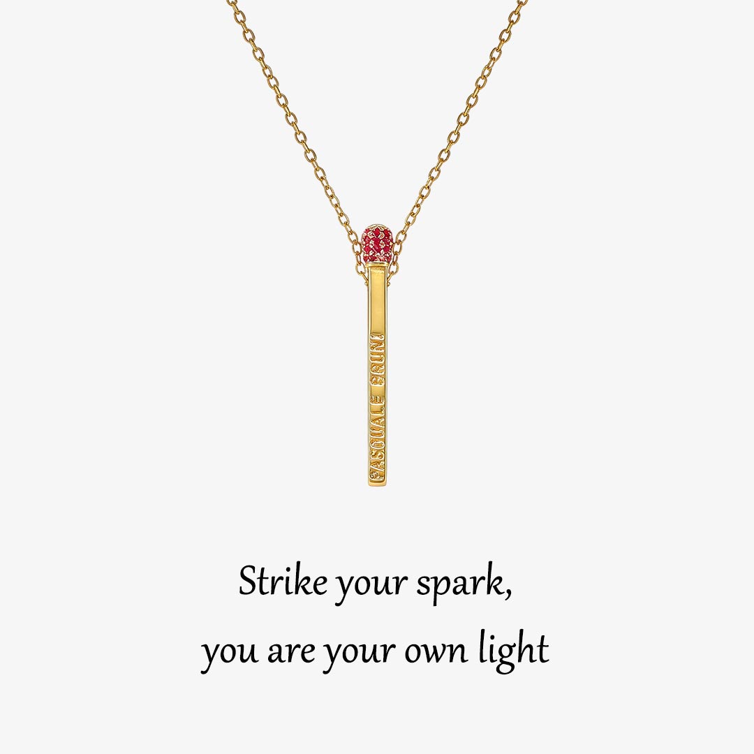For Self-Ignite Your Light Match Symbol Empowerment Necklace