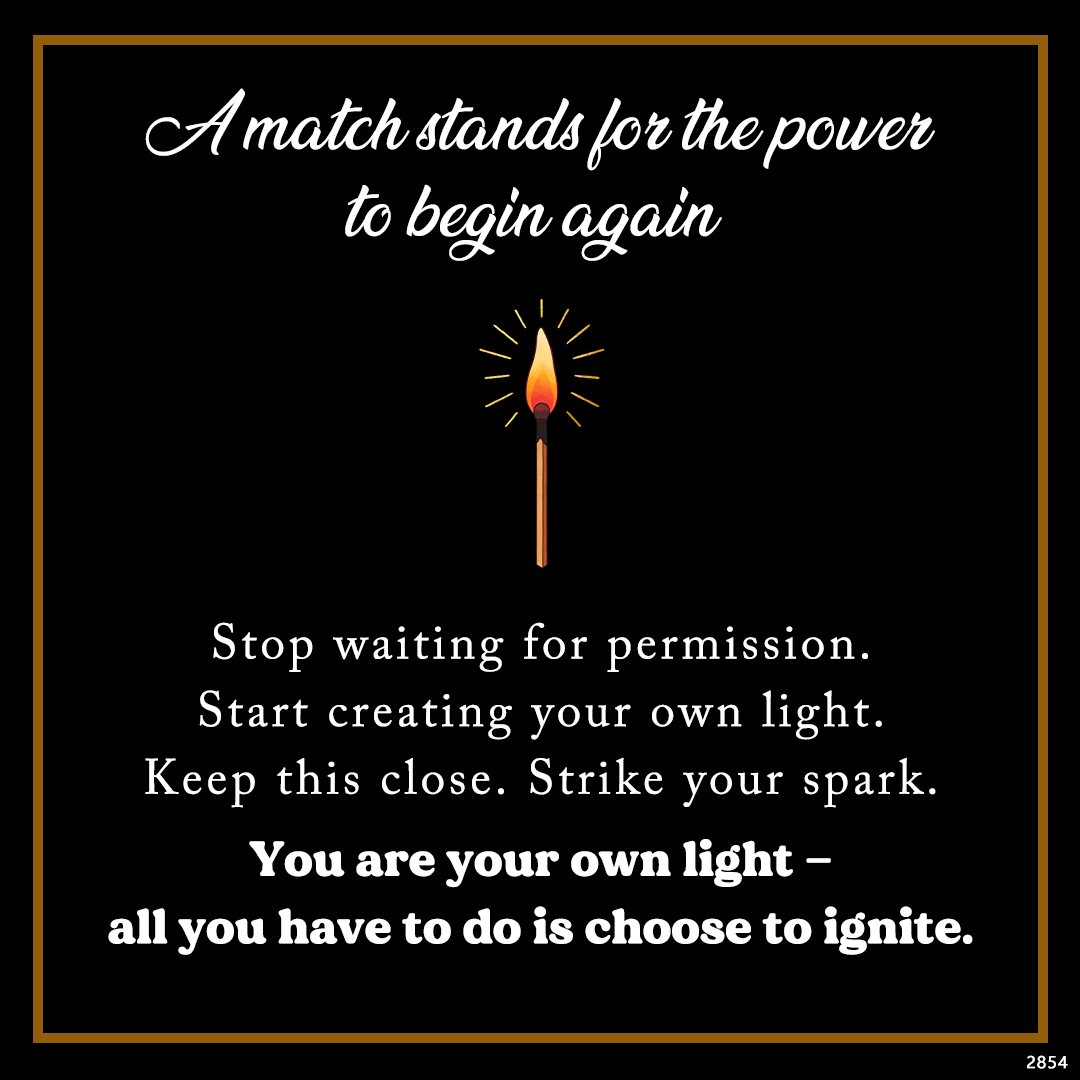 For Self-Ignite Your Light Match Symbol Empowerment Necklace