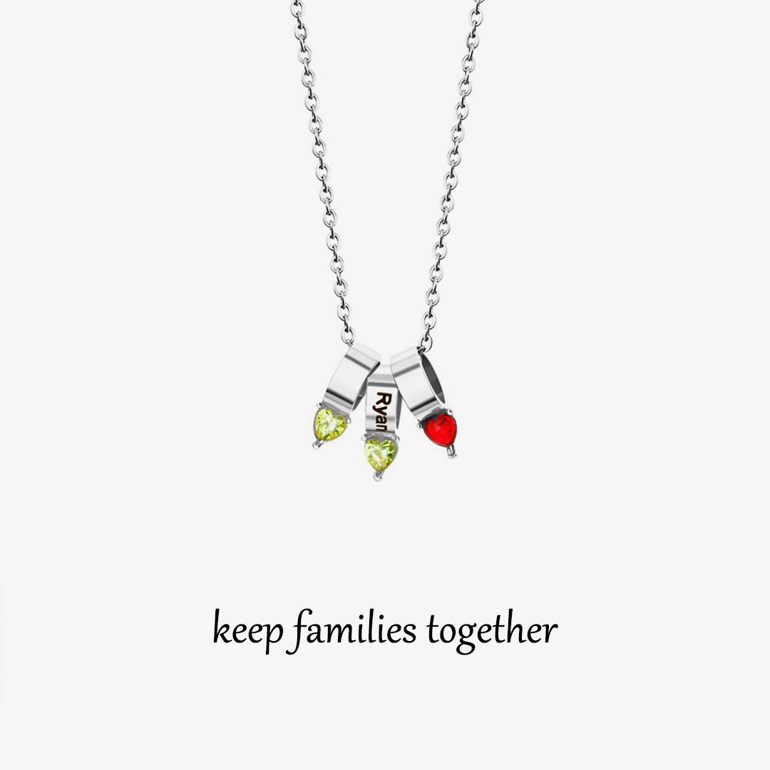 For Mom - "Stories in Stones" Custom Mom Memorial Necklace