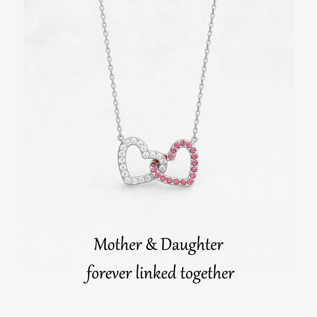 For Mom - Personalised Birthstone Heart Necklace