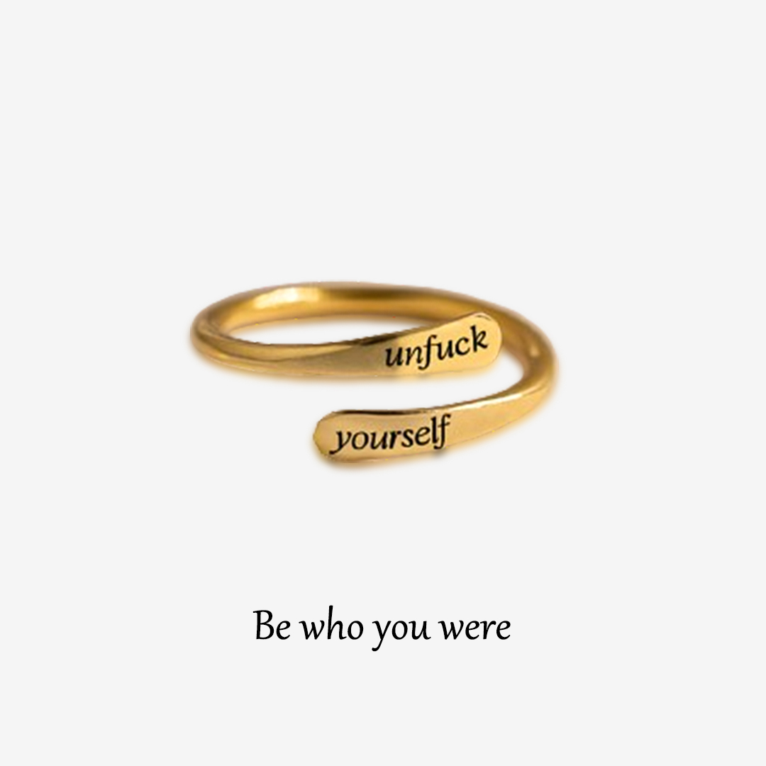 Unf❤️ck Yourself Open-Ended Ring
