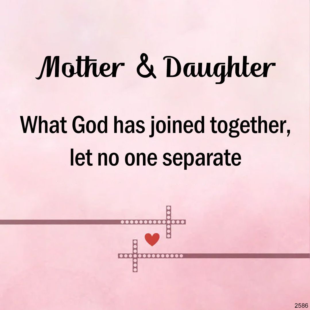 Mother & Daughter Custom Names & Birthstones Cross Ring