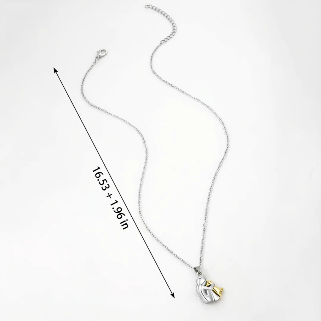 Forever in Your Heart" Dog Hug Pendant Necklace