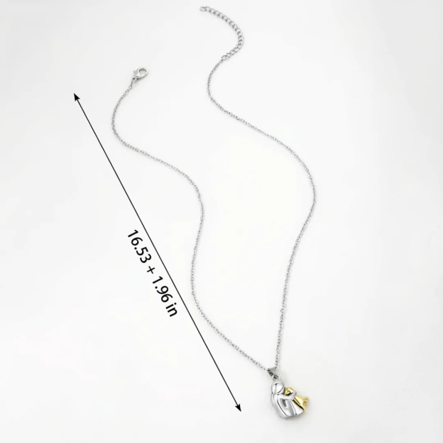 Forever in Your Heart" Dog Hug Pendant Necklace