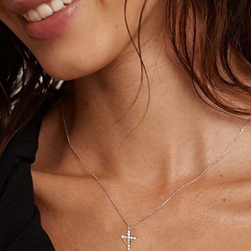 Crown with Cross Pendant Necklace