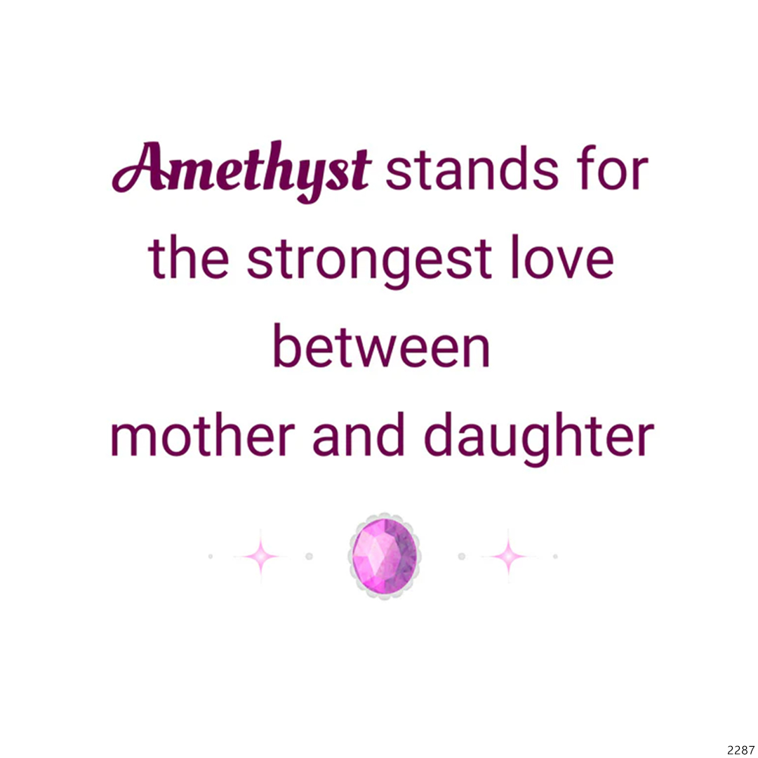 Amethyst Drop Beaded Bracelet