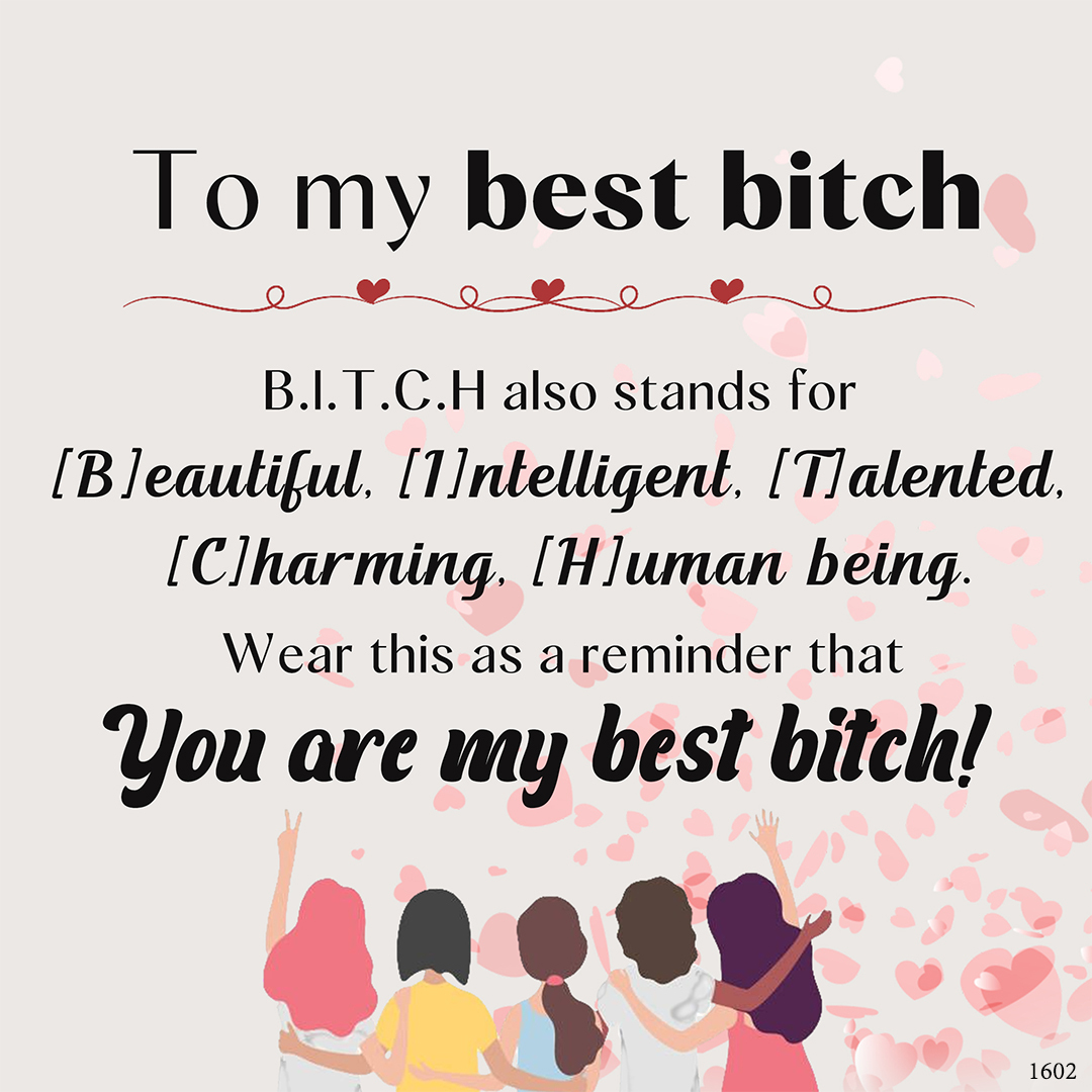 For Friend -Best Bitches Split Ring