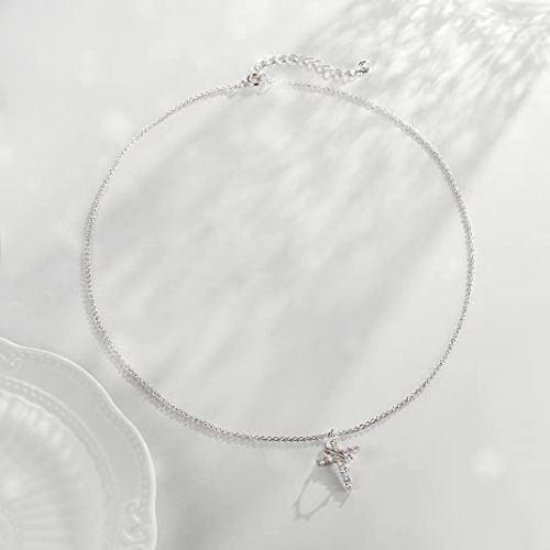 Crown with Cross Pendant Necklace