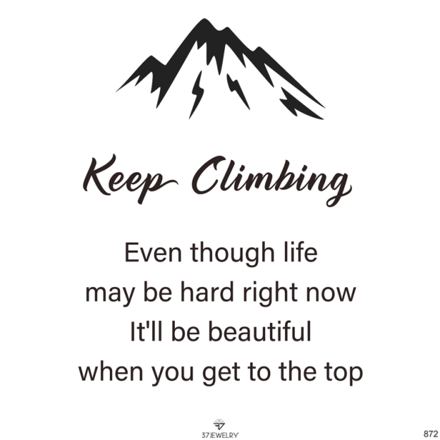 Keep Climbing Mountain Signet Round Ring