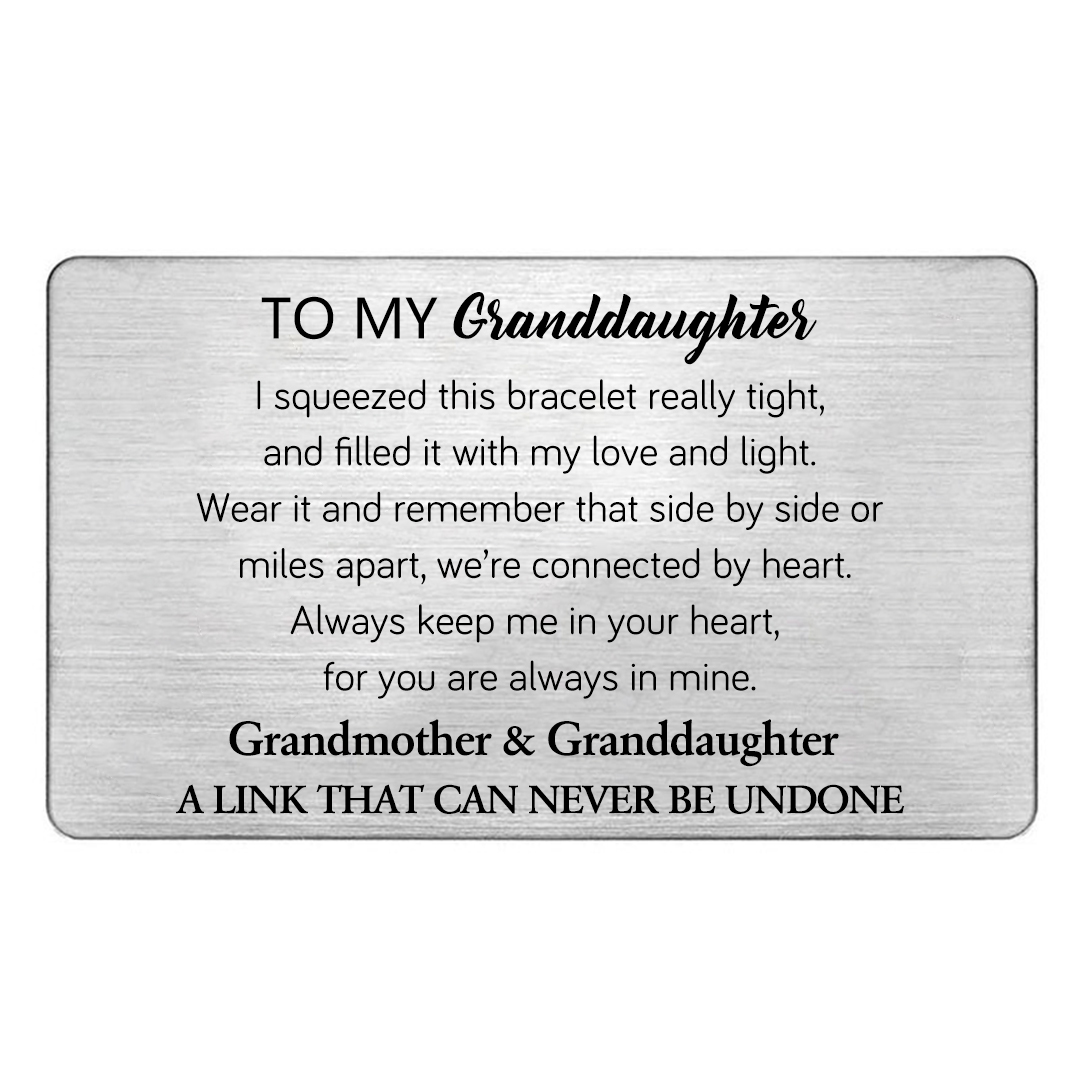 For Granddaughter - Grandmother & Granddaughter A LINK THAT CAN NEVER BE UNDONE Peach Blossom Knot Bracelet