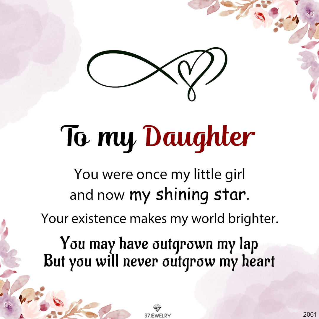 For Daughter- S925 You Will Never Outgrow My Heart Crystal Infinity Love Heart Necklace
