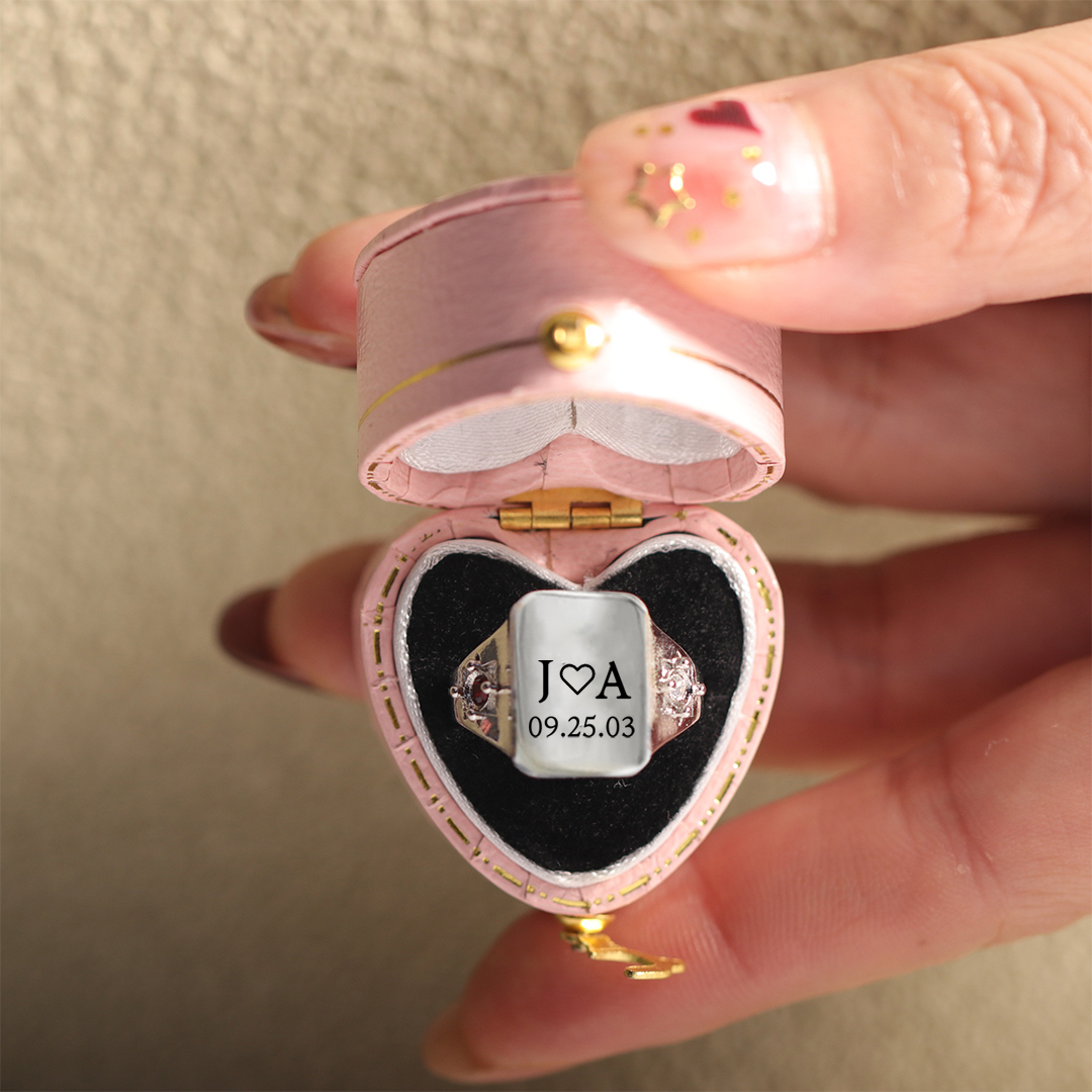 S925 Custom Initial & Special Date Ring