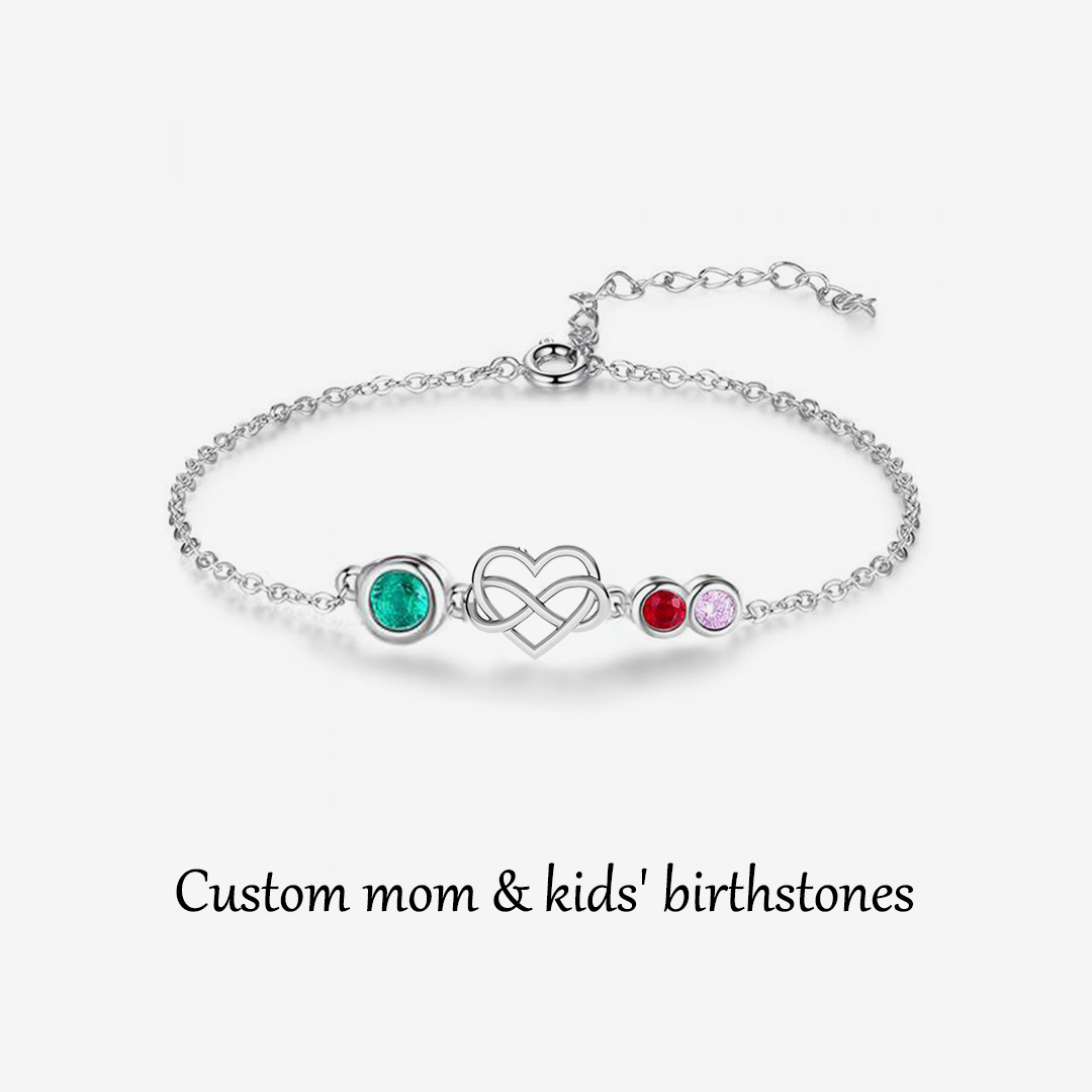 For Mother-Love Forever Custom Birthstones Bracelet