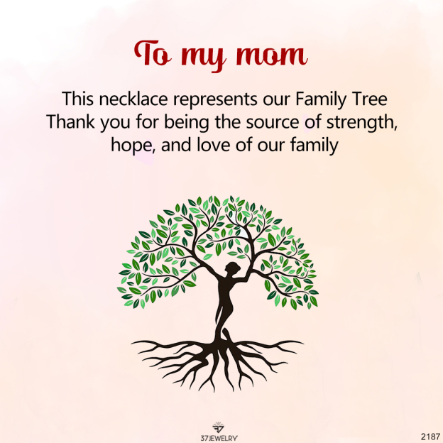For Mom - S925 Mom is the Family Root Tree Crystal Necklace