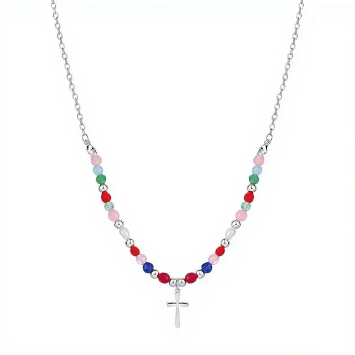 Crown Cross Cubic Zirconia Necklace