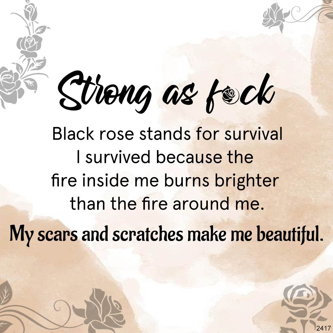 Strong as fuck Black Rose Self-Love Ring