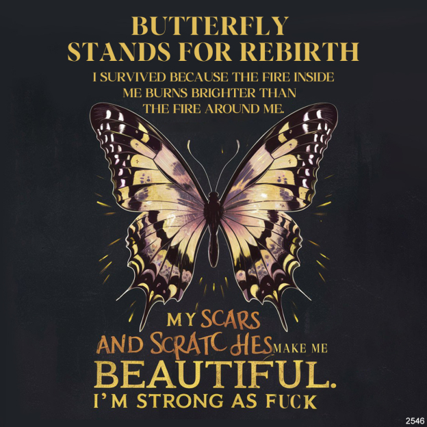 Butterfly stands for rebirth Ring
