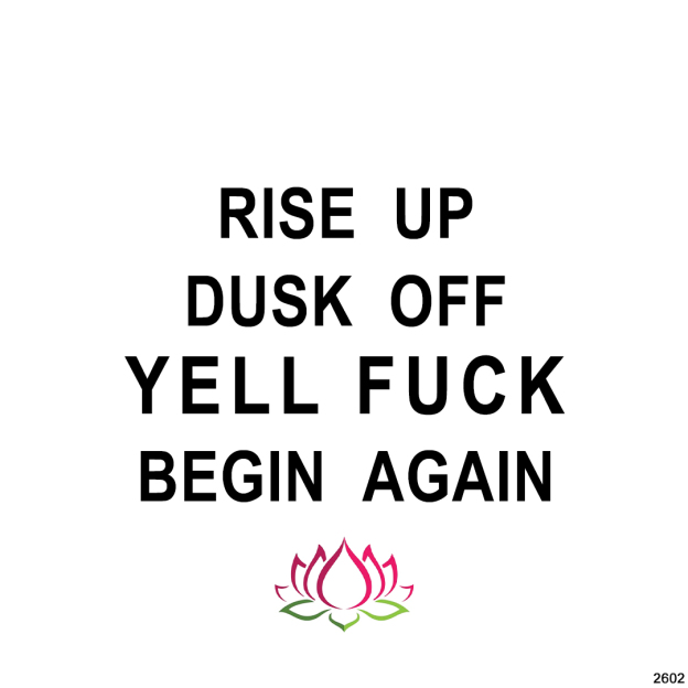 Yell Fuck and Begin Again Lotus Ring