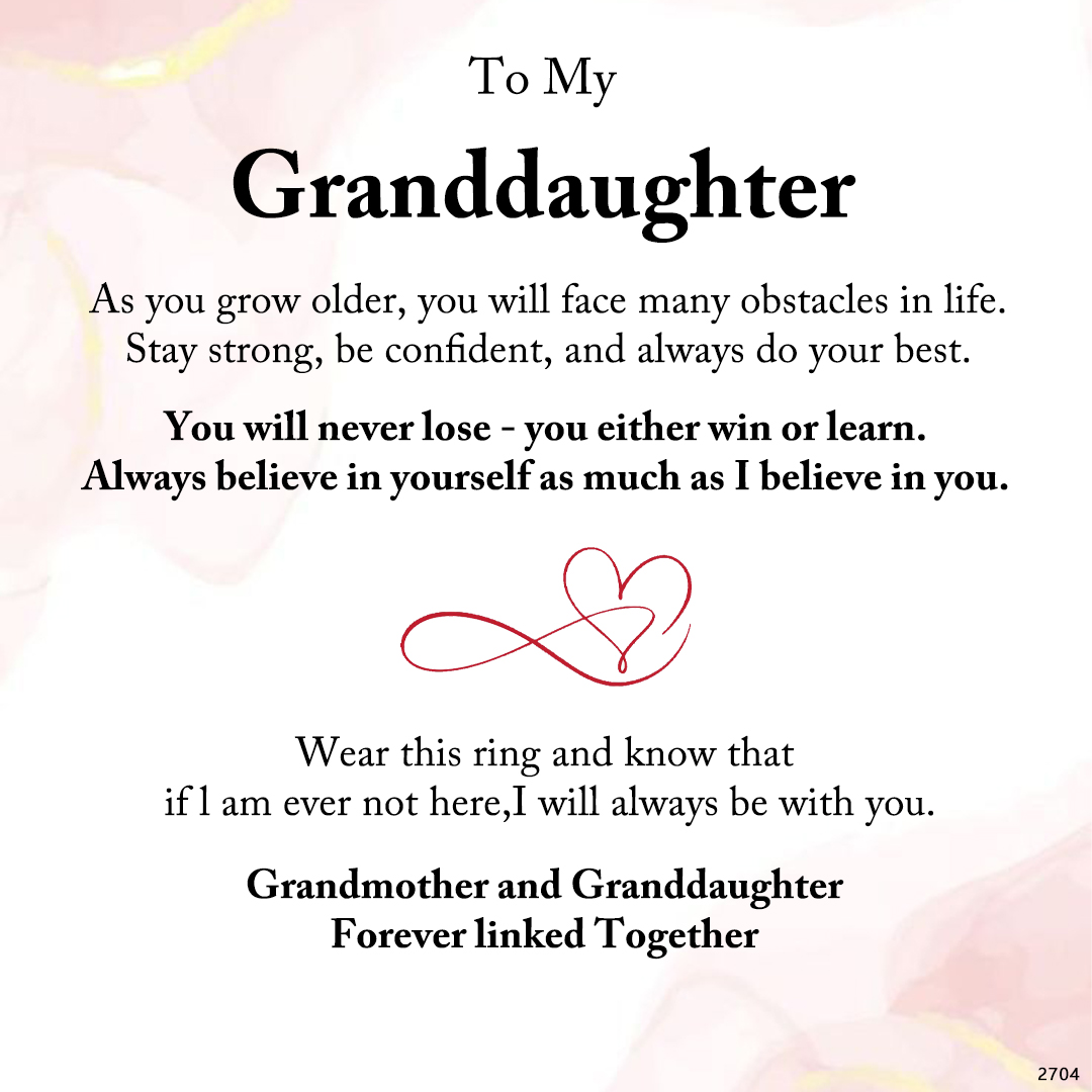 For Granddaughter -Forever Linked  Ring