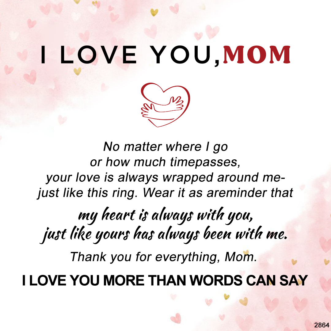 For Mother - S925 Always Keep Me In Your Heart Custom Birthstone Hug Ring